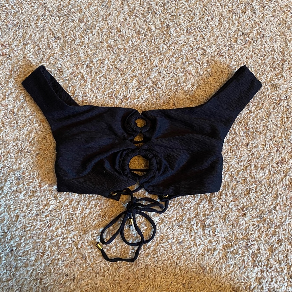 NEW Planet Blue small black bikini top